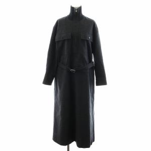 23AW ウール ベルテッド ドレスシャツ ワンピース 32 グレー J40CT0129