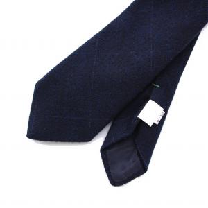 LUIGI BORRELLI ネクタイ アーガイル チェック ウール混 ネイビー /YM