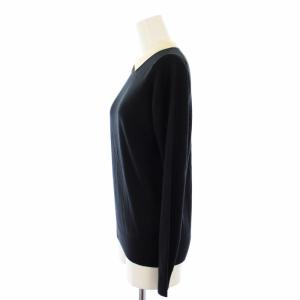 JOHN SMEDLEY ニット セーター 長袖 襟付き 薄手 M 黒