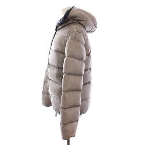 DUVETICA ダウンジャケット フード付き ジップアップ アウター 42 グレージュ /YM