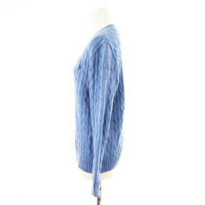 POLO RALPH LAUREN カーディガン ローゲージ Vネック L ブルー