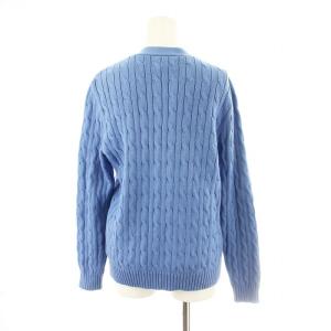 POLO RALPH LAUREN カーディガン ローゲージ Vネック L ブルー