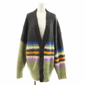 マルチボーダーシャギーカーディガン Multi Border Shaggy Cardigan F マルチカラー