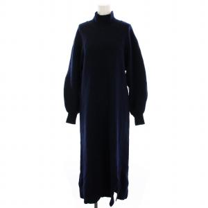 ハイネックニットワンピース ロング 長袖 38 ダークネイビー 300CA373-2350 /YM