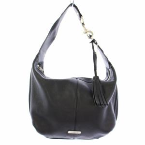 アベリー ショルダーバッグ ハンドバッグ フリンジ レザー 黒 F23960 /TK