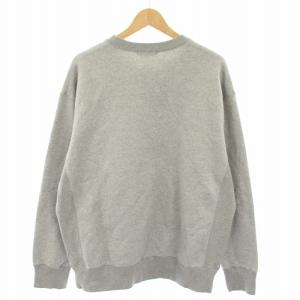 COMME des GARCONS HOMME AD2023 23AW フラップポケットスウェットトレーナー 長袖 綿裏毛起毛 エステルタッサー L グレー