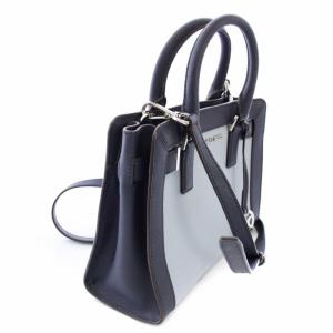 MICHAEL Michael Kors ハンドバッグ ショルダーバッグ 2WAY レザー 水色 ネイビー /TK