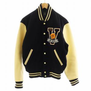 スタジアムジャンパー M ベージュ ブラック JW-10508