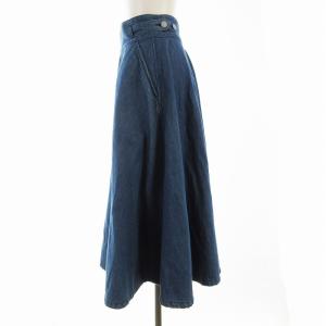 IENA シンメ SINME フレアスカート ロング デニム 27 青 ブルー 0468010695