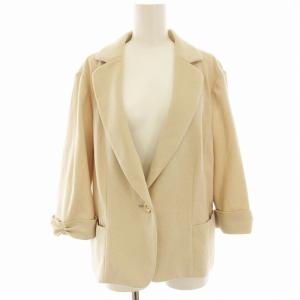 テーラードジャケット シングル 七分袖 13+ ベージュ 8073001