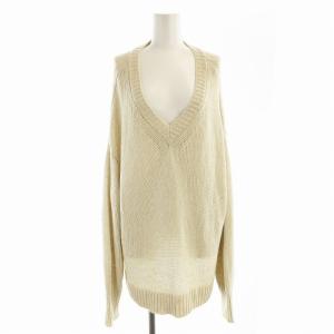 ニット 長袖 ビッグシルエット Vネック F ベージュ CH106007ER /EE