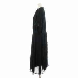 Rose Tiara ワンピース ロング丈 半袖 46 黒 ブラック 51013-011 /AN38