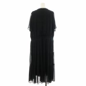 Rose Tiara ワンピース ロング丈 半袖 46 黒 ブラック 51013-011 /AN38