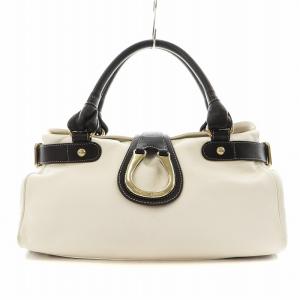 ハンドバッグ レザー 白 ホワイト /AN3