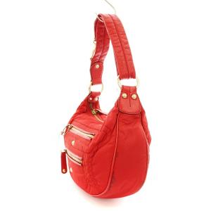 TOD'S ハンドバッグ ナイロン ストラップ 赤 ゴールドカラー /MM