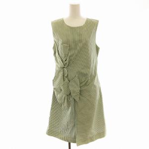 ワンピース ロング ストライプ 変形 38 緑 グリーン 3095112 /EE