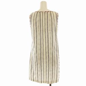 PAULE KA ワンピース ひざ丈 ストライプ 38 白 ホワイト 30715588931 /EE