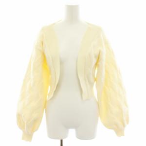 23SS ケーブルニットボレロ カーディガン 長袖 F 白 ホワイト CWNT231132