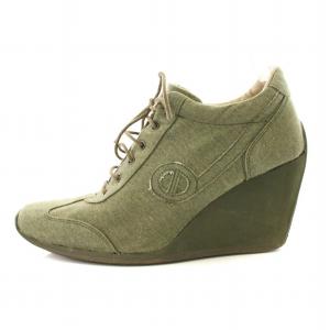 スニーカー シューズ ウェッジソール 39 カーキ /MM
