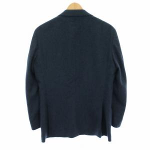 Paul Stuart シルクカシミヤブレンドパケ柄カラージャケット テーラードジャケット シングル 2B 絹 シルク混 カシミヤ混 46 青 ブルー