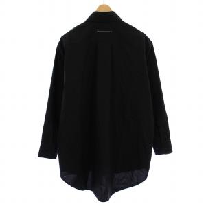 MM6 Maison Margiela 23AW シャツ ロゴ 長袖 38 黒 ブラック S62DT0023 /DK