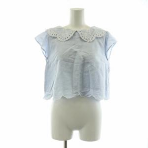 Chesty スカラップカットワークセットアップ フレアスカート シャツ ブラウス ロング 1 ライトブルー 22D510