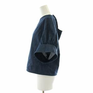 ADORE カットソー デニム 半袖 クルーネック ベルト 38 インディゴ