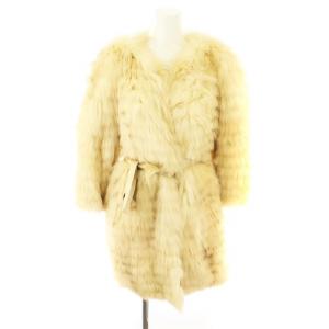 ファーコート シルク フォックスファー アウター ベージュ 10539051