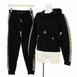 Logo Tape Nylon Zip-Up Hoodie Textured Knit Short-Sleeve Sweater