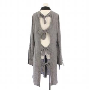 LOEWE シャツワンピース 千鳥格子 36 ブラック ホワイト