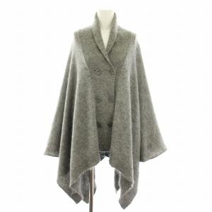 マルタンマルジェラ ニットカーディガン ポンチョ モヘヤ混 S グレー S32GP0112