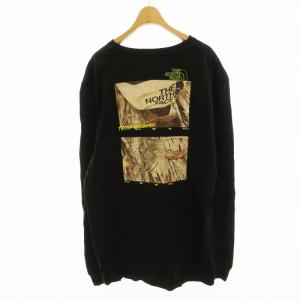 THE NORTH FACE Tシャツ 長袖 写真プリント XL 黒 ブラック 000721176 /EE