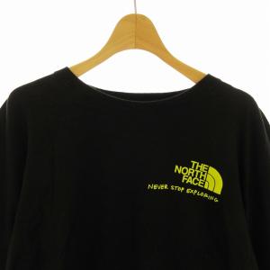 THE NORTH FACE Tシャツ 長袖 写真プリント XL 黒 ブラック 000721176 /EE
