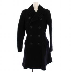 ロングコート フレア ダブル アウター 40 黒 ブラック /DK
