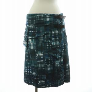 ラップスカート フレア チェック WS ブルー NTW5113N /NQ