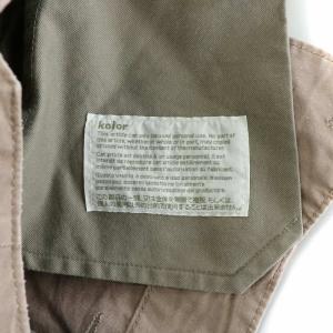 kolor パッカリングパンツ スラックス タック ジップフライ 麻 リネン混 1 ピンクベージュ 13SCM-P15113