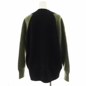 Nigel Cabourn スコティッシュ ウール Vネック アーガイル ニット カーディガン モヘヤ混 6 カーキ 黒 ブラック
