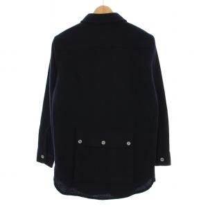 Nigel Cabourn LYBRO ウールワークハンティングジャケット シャツジャケット 長袖 42 紺 8035-13-10005