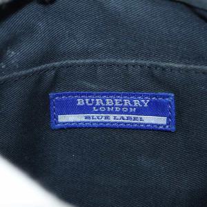 BURBERRY BLUE LABEL ショルダーバッグ キャンバス レザー 黒 ブラック