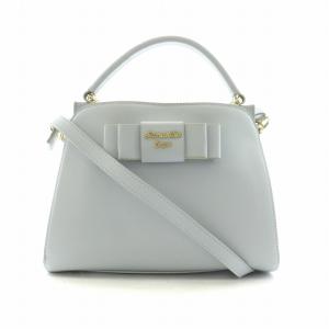 ハンドバッグ ショルダーバッグ 2WAY リボン グレー /NQ