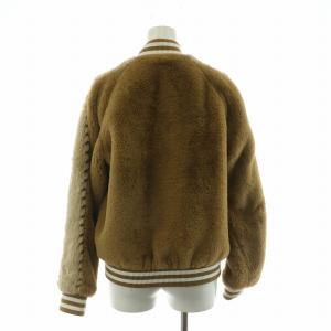 MOTHER ブルゾン ジップアップ フェイクファーファー ブラウン 2810400023