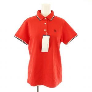 タグ付き ゴルフウェア ポロシャツ 半袖 リブ襟 L 赤 MLWQGA02 /MM