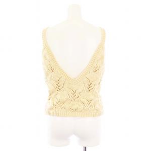 6 ROKU BEAUTY&YOUTH 23SS LILY YARN SUKASHI KNIT CAMISOLE 透かし編みニットキャミソール