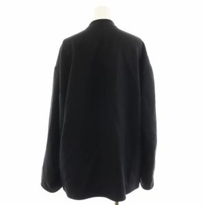 6 ROKU BEAUTY&YOUTH wool stand jacket ノーカラージャケット 38 黒 ブラック 8625-209-0379