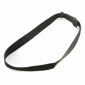 MHL. D RING WEBBING BELT Dリングウェビングベルト レザー 牛革 切替 ロゴ F 黒 ブラック