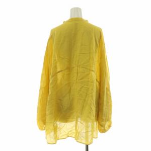 Framework 23SS シアーリネンポンチョブラウス シャツ 麻混 長袖 F イエロー 23051220740020
