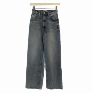 ハイウエストワイドデニム パンツ ジーパン ジーンズ ウォッシュ加工 XS インディゴ 250HAS11-004K-3