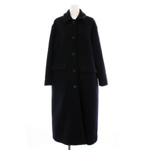 any ウールコート ロング ステンカラー アウター F ネイビー 724-15-0010 /YM