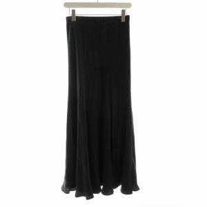 22AW キュプラフィブリルフレアスカート マキシ ロング 38 グレー UR26-25C007