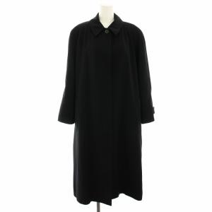 クラシコ CLASSICO ステンカラーコート ロング アウター 絹 シルク 42 黒 ブラック MI4016